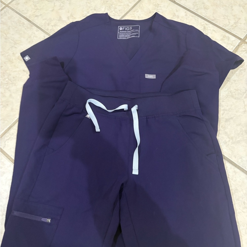 Figs Purple Jam Scrub Set Joggers Regular Length XS